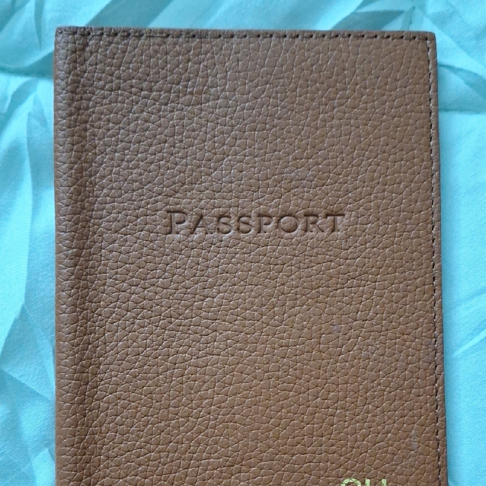 Mark & Graham Brown Leather Passport Holder